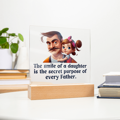 Best Gift For Daughter from Father. Acrylic Square Plaque