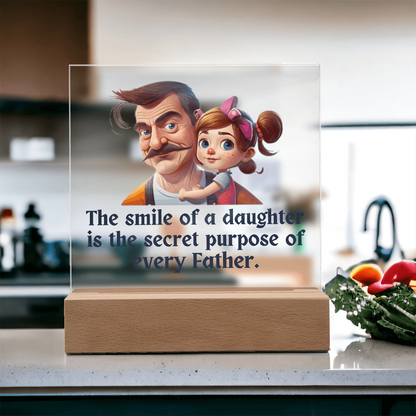 Best Gift For Daughter from Father. Acrylic Square Plaque