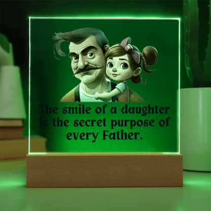 Best Gift For Daughter from Father. Acrylic Square Plaque