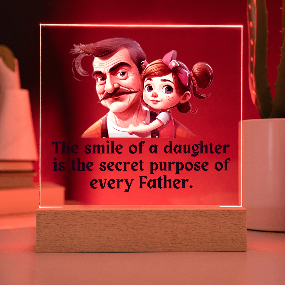 Best Gift For Daughter from Father. Acrylic Square Plaque