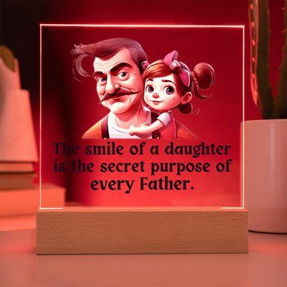 Best Gift For Daughter from Father. Acrylic Square Plaque