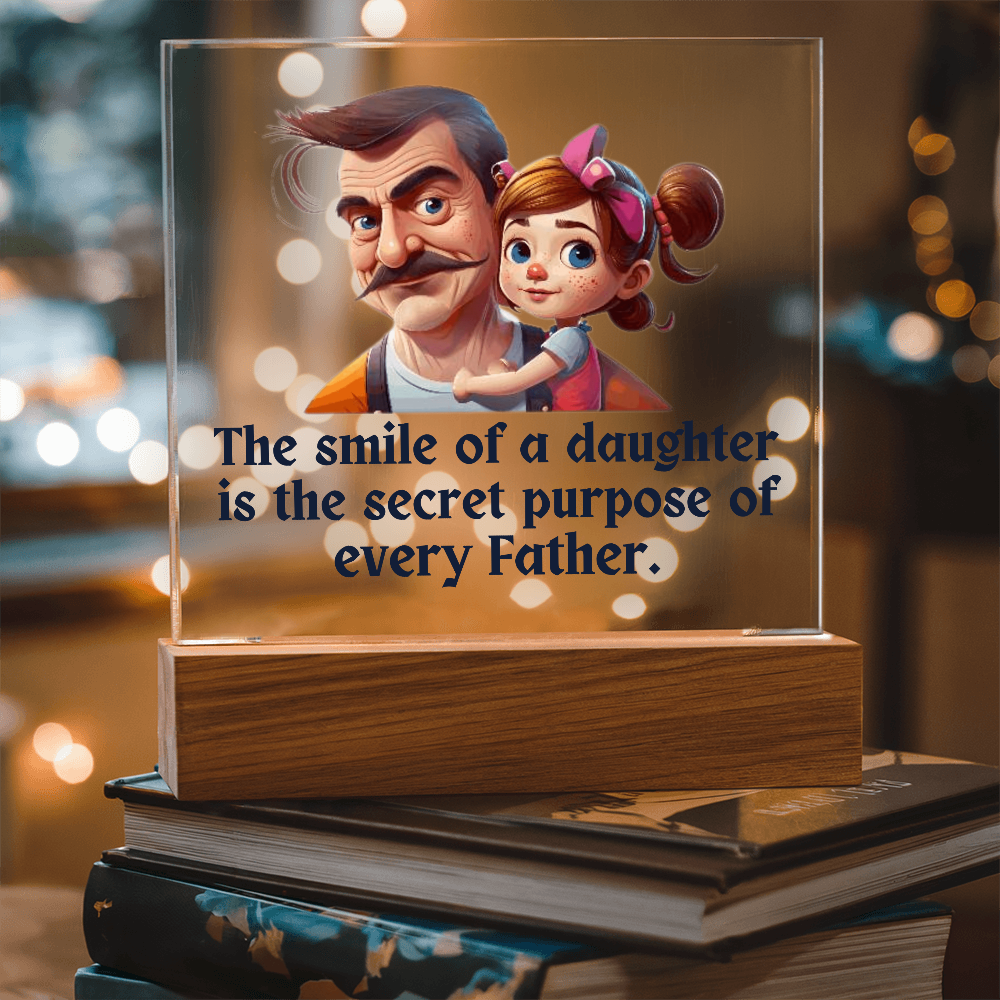 Best Gift For Daughter from Father. Acrylic Square Plaque