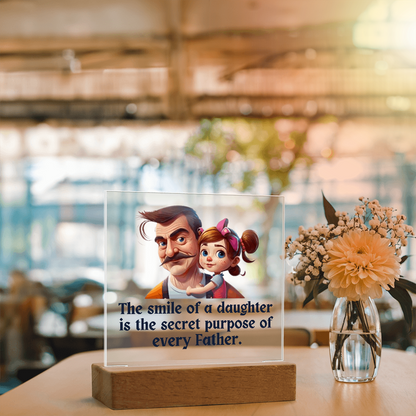 Best Gift For Daughter from Father. Acrylic Square Plaque