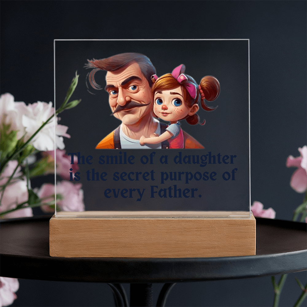 Best Gift For Daughter from Father. Acrylic Square Plaque