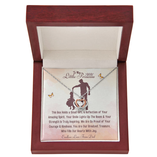 Best Gift From Father To Daughter. Crown Pendant Necklace