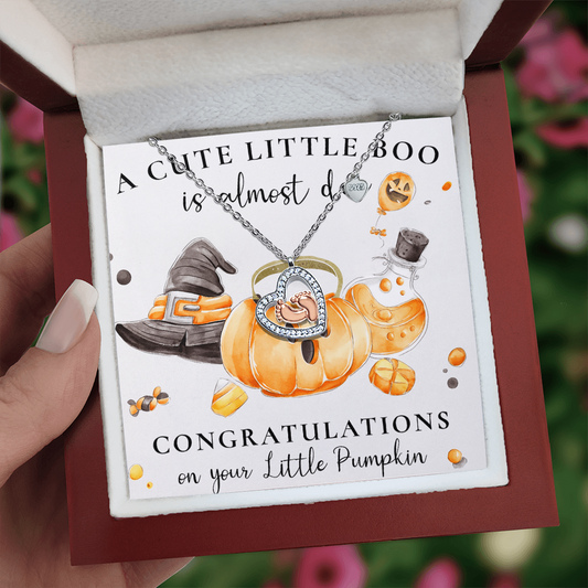 Best Gift For Mom. Baby Feet Heart Necklace