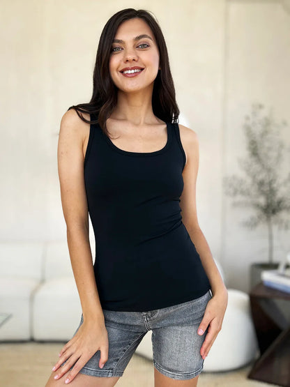 Square Neck Wide Strap Tank - Billien