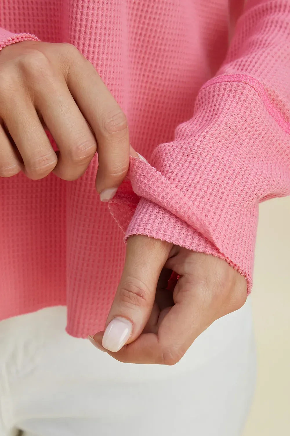 Full Size High-Low Dropped Shoulder Long Sleeve Hoodie - Billien