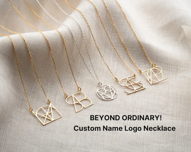 Customized Intertwined Initial Name Necklace - Billien