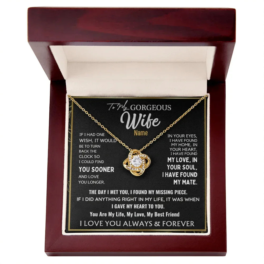 To My Gorgeous Wife — Personalized Name Necklace - Billien