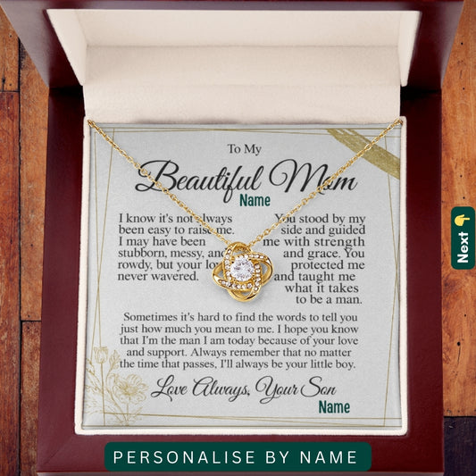 To My Caring Mom — A Necklace That Says Everything My Heart Feels