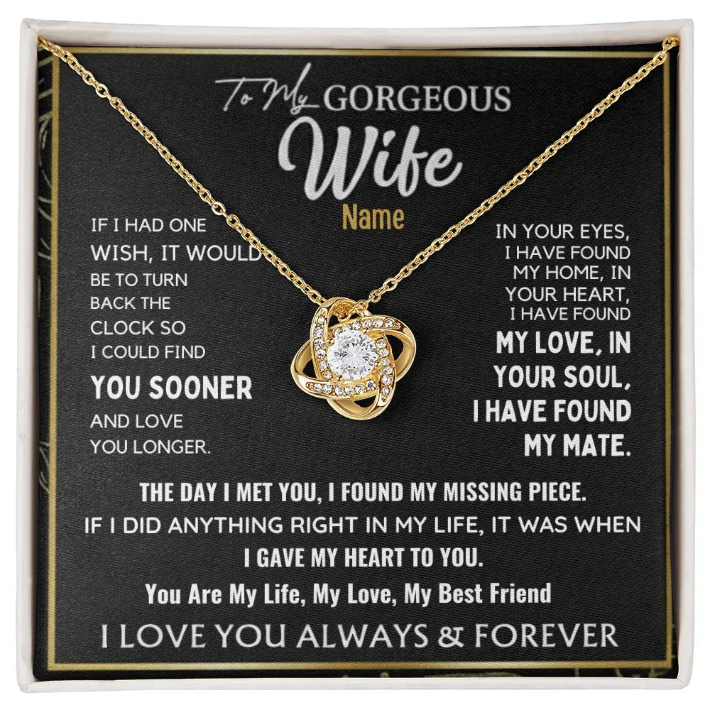To My Gorgeous Wife — A Personalized Love Keepsake - Billien