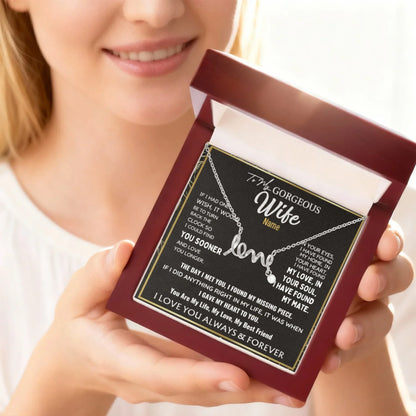 To My Gorgeous Wife — Personalized Name Necklace - Billien