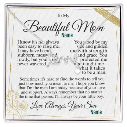 To My Caring Mom — A Necklace That Says Everything My Heart Feels