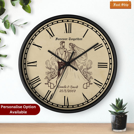 Personalized Wall Clock for Couple