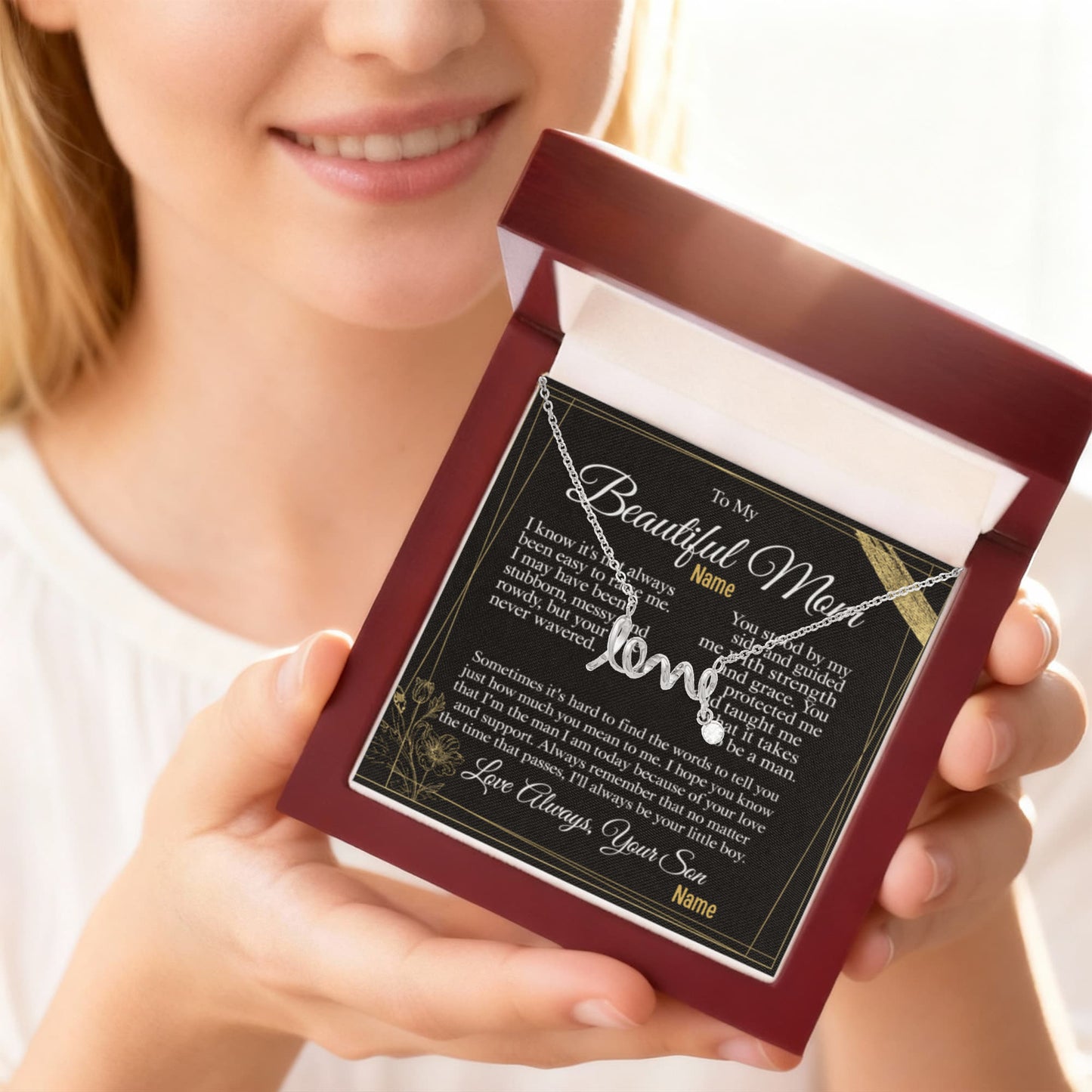 To My Caring Mom — A Necklace That Says Everything My Heart Feels