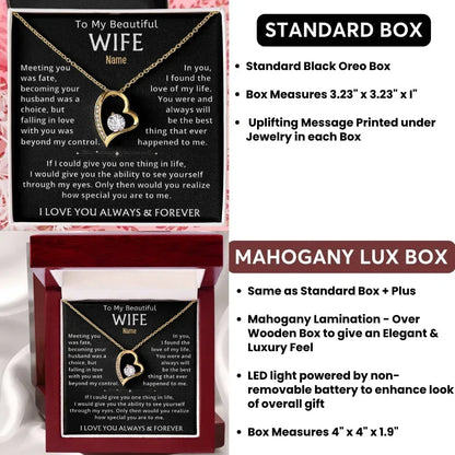 To My Beautiful Wife —Personalized Name Keepsake Necklace - Billien