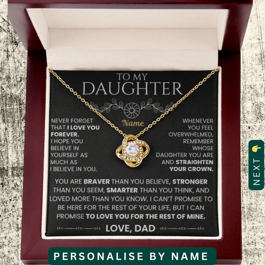 To My Daughter — A Necklace Made With Endless Love