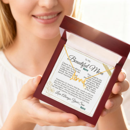 To My Caring Mom — A Necklace That Says Everything My Heart Feels