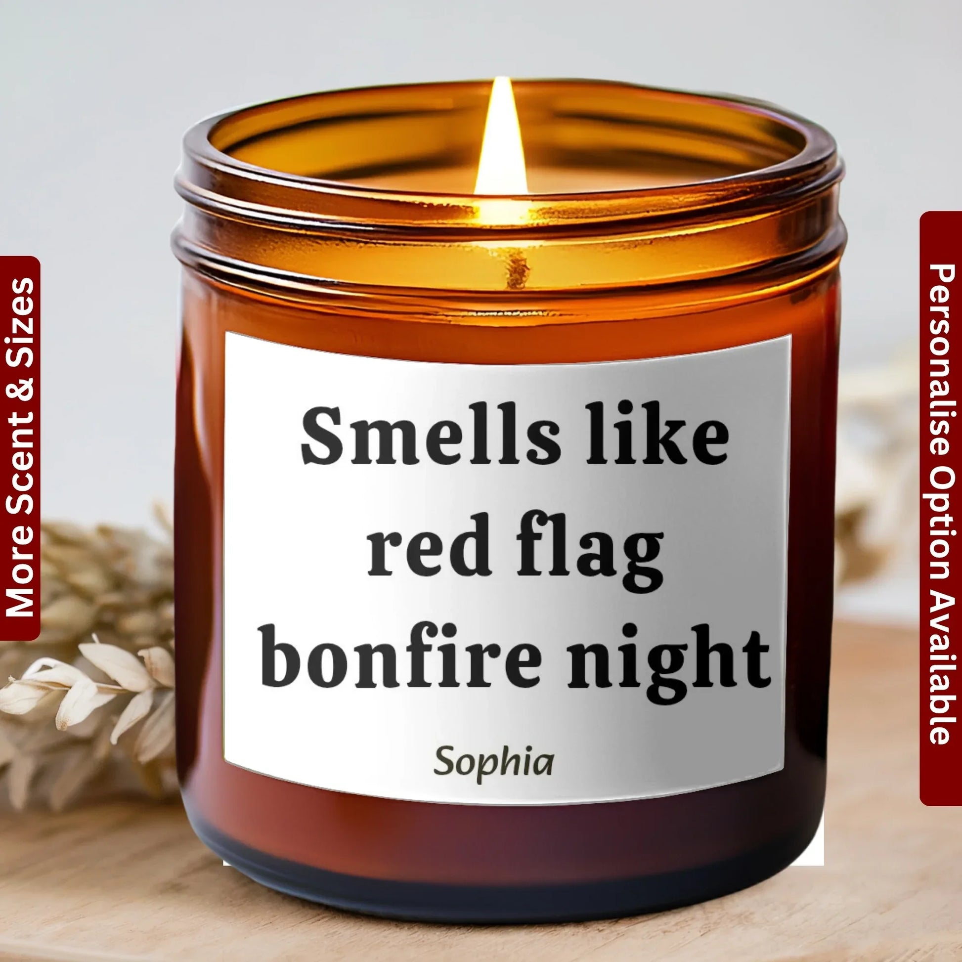 Breakup Gift Smell Like Red Flag Personalized Funny Candle Divorce Gift Cheer Up Gift Funny Breakup Care Package - Billien