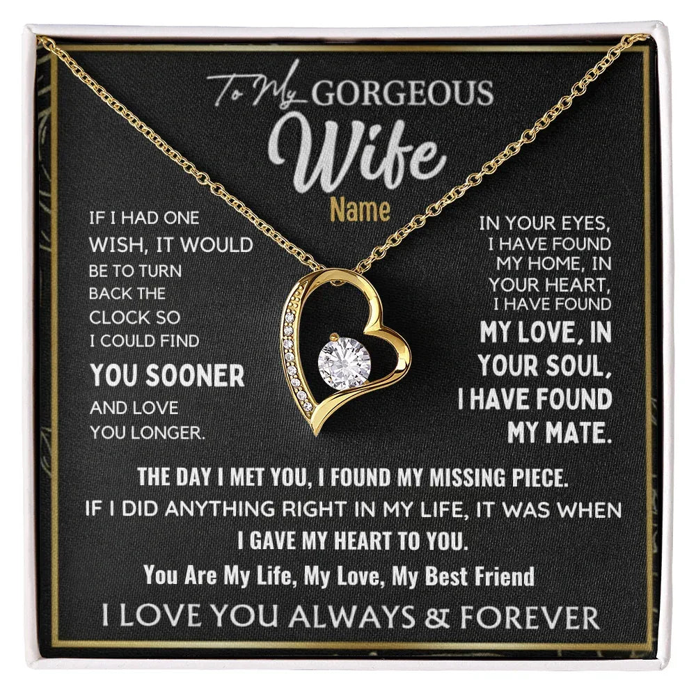 To My Gorgeous Wife — A Personalized Love Keepsake - Billien